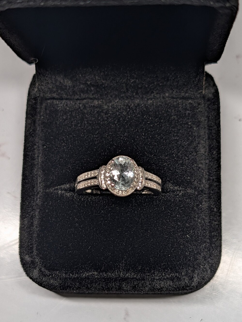Sterling Silver and Aquamarine Ring